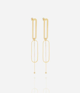 Boucles d'oreilles ZAG Rebel en acier doré