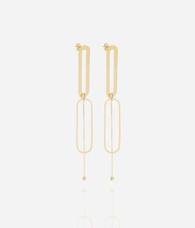 Boucles d'oreilles ZAG Rebel en acier doré