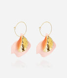 Boucles d'oreilles ZAG Soline rose en acier doré