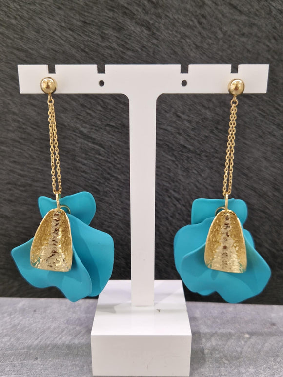 Boucles ZAG en acier doré 880j809