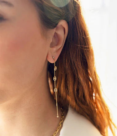 Boucles d'oreilles ZAG Santino en acier doré