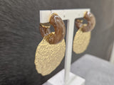 Boucles d'oreilles ZAG Moé Marron en acier doré 880-833