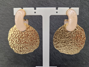 Boucles d'oreilles ZAG Moé Nude en acier doré 880-1071