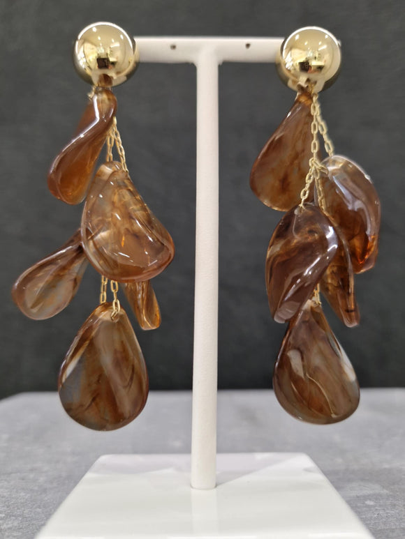 Boucles d'oreilles ZAG Keru marron