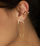 Boucles d'oreilles ZAG Celio en acier doré