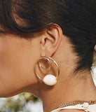 Boucles d'oreilles ZAG Yael en acier doré