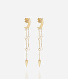 Boucles d'oreilles ZAG Zya en acier doré