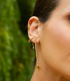 Boucles ZAG Léontine en acier doré