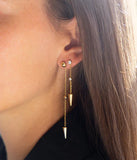 Boucles d'oreilles ZAG Moka en acier doré