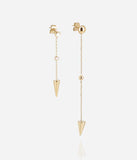 Boucles d'oreilles ZAG Moka en acier doré