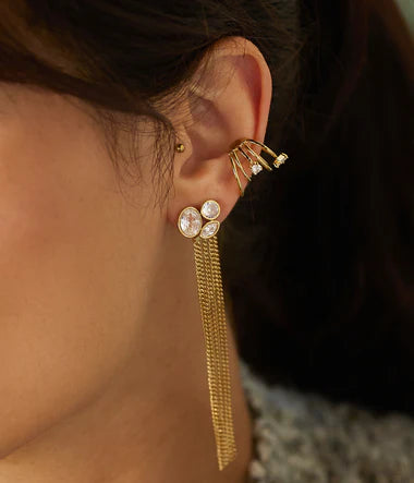 Boucles d'oreilles ZAG Olyne en acier doré