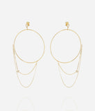 Boucles d'oreilles ZAG Amarante en acier doré