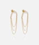Boucles d'oreilles ZAG Nacrelle en acier doré