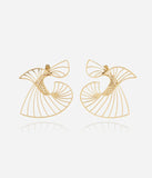Boucles d'oreilles ZAG Auralis en acier doré