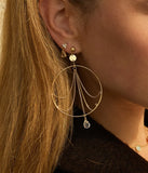 Boucles d'oreilles ZAG Solstice en acier doré