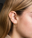 Boucles d'oreilles ZAG Chapeca en acier doré