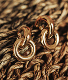 Boucles créoles Dina en acier doré 880J837