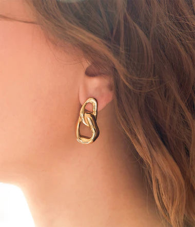 Boucles d'oreilles ZAG Emon en acier doré