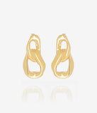 Boucles d'oreilles ZAG Emon en acier doré