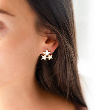 Boucles d'oreilles ZAG Cyrielle en acier doré