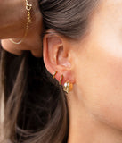 Boucles d'oreilles ZAG Elmy en acier doré