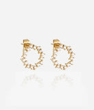 Boucles d'oreilles ZAG Juki en acier doré