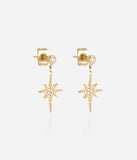 Boucles d'oreilles Zag Dresden en acier doré