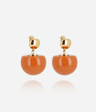 Boucles Zag Rosazia orange en acier doré
