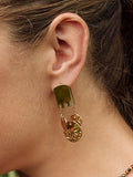 Boucles d'oreilles ZAG Haloa en acier doré