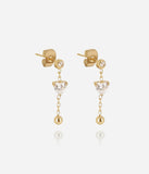 Boucles d'oreilles ZAG Viken en acier doré