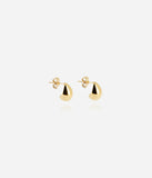 Boucles d'oreilles Zag Larme en acier doré
