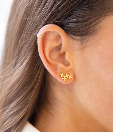 Boucles d'oreilles ZAG Massimo en acier doré