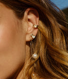 Boucles d'oreilles Zag Nicolosi en acier doré