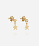 Boucles d'oreilles ZAG clous Serifos en acier doré