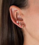 Boucles d'oreilles ZAG clous Sturt en acier doré