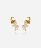 Boucles d'oreilles ZAG clous Sturt en acier doré