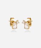 Boucles d'oreilles ZAG clous Eliott en acier doré