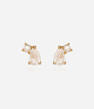 Boucles d'oreilles ZAG clous Eliott en acier doré