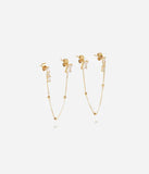 Boucles d'oreilles ZAG Cadesia en acier doré