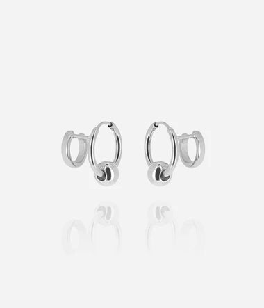 Boucles d'oreilles doubles ZAG Carmela en acier