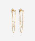 Boucles d'oreilles ZAG Oréline en acier doré