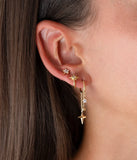 Boucles d'oreilles ZAG Doria en acier doré