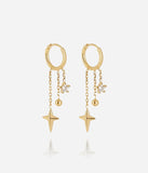 Boucles d'oreilles ZAG Doria en acier doré