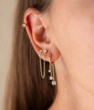 Boucles d'oreilles ZAG Elysia en acier doré