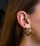 Piercing ZAG Nauru en acier doré (vendu à l'unité)