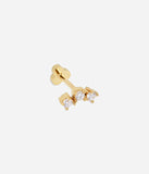 Piercing ZAG Cardiff en acier doré (vendu à l'unité)