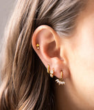 Piercing ZAG Hastings en acier doré (vendu à l'unité)