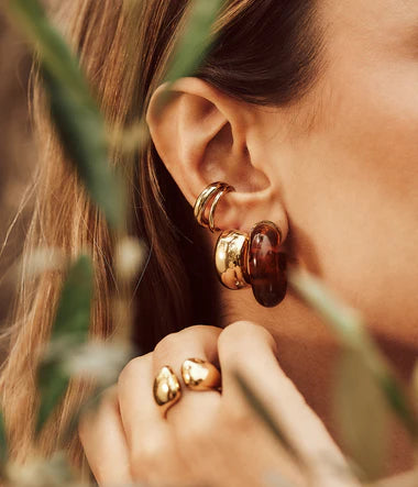 Earcuff ZAG Tortel dorée (vendu à l'unité)