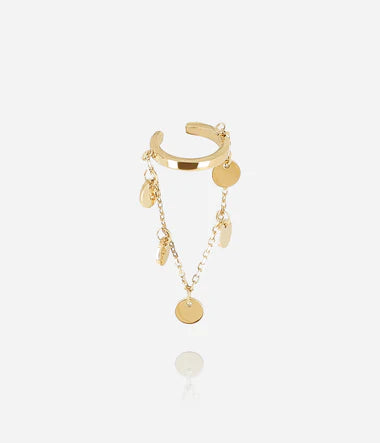 Earcuff ZAG Klelia en acier doré (vendu à l'unité)