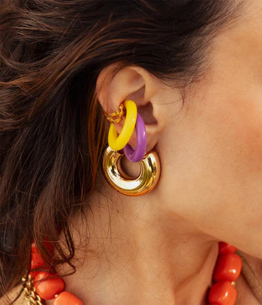 Earcuff ZAG Mareva jaune (vendu à l'unité)